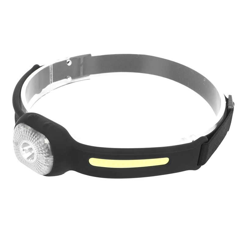 Silicone Headlamp Adjustable Light USB Charging COB Sensing Lamp for