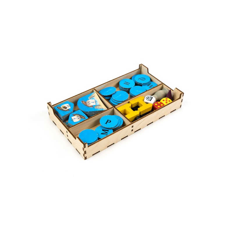 Gaming Trunk Organizer for Catan 5th Edition. Settlers Organizer (Natural)