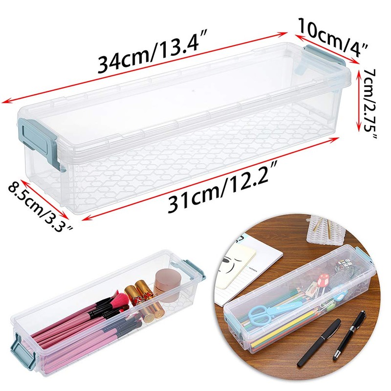 SUMTree 3 Pack Clear Storage Containers rectangular transparent Storage boxes
