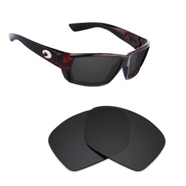 Alphax Stealth Black Polarized Replacement Lenses for Costa Del Mar Fisch Sunglasses