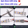 RUNCCI-YUN LED Strip Connectors 2-Pin 10 mm Transparent with 32.81