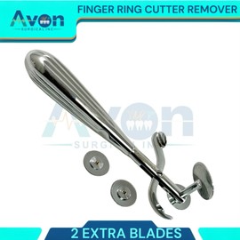 Ring Cutter Tool and Band Remover, Metal Cutting Blade and Finger Guard Protection, Emergency, Police, EMT, Fire Rescue, and Jeweler Device with 2 Extra Cutting Blades