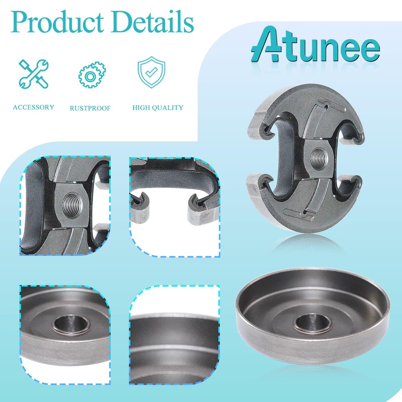 Atunee 455 Clutch Drum Sprocket & Brake Clutch Cover for