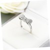 SAFIGLE Fashionable Zirconia Ring Bow Women's Jewelry Special Occasion for