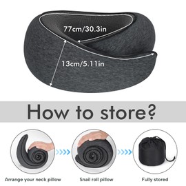 CRIQEKD New Travel Pillow, Travel Pillows for Airplanes, Travel Neck Pillow, Travel Pillow, Travel Pillow Neck Pillow for Traveling Suitable for Airplanes,Offices and Cars