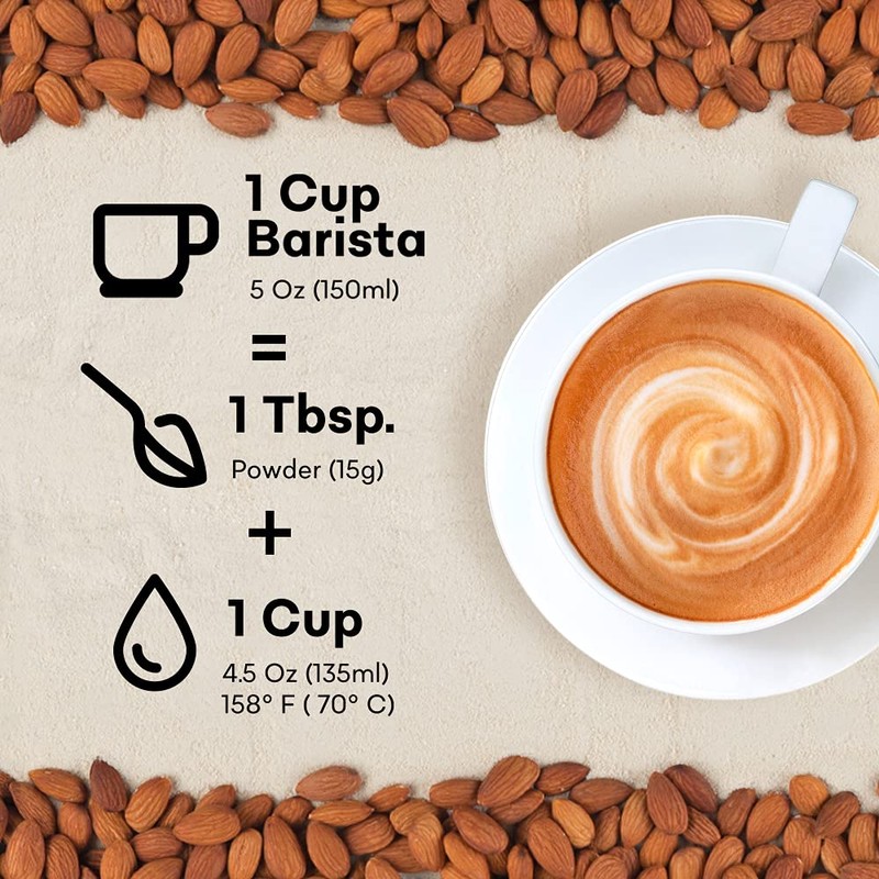 NULLIAV | Barista Mediterranean Almond Milk Powder Original 14.8 Oz.