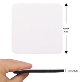 100 PCS 4 Inch Square Sublimation Blanks Coasters, 4x4 Inch Blank Cup Coasters, DIY Crafts Compatible, Perfect for Heat Transfer Projects, Painting,Sublimation by KUKLIPJIM