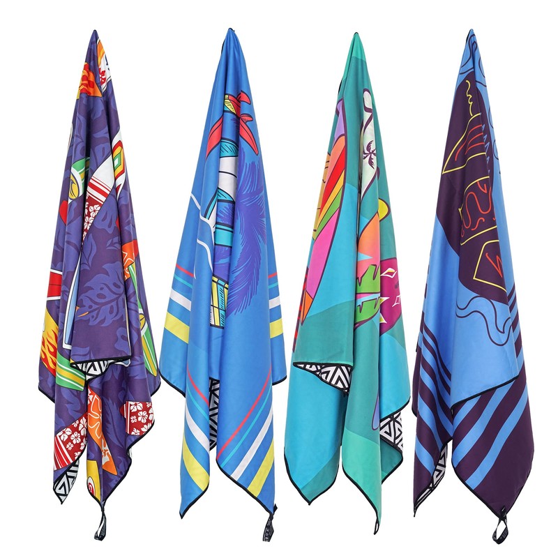 4Monster Microfiber Beach Towel Quick Dry,Super Absorbent Lightweight Travel Towel