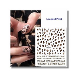 Generic Leopard Print Nail Sticker Animal Paw Print Nail Decals Sr 2098 Nail Wraps Art Stickers Manicure Supplies for Women for Home Nails Full Long Lasting Easy Apply and Remove