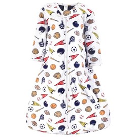 Hudson Baby Infant Boy Long Sleeve Plush Faux Fur Sleeping Bag, Wearable Blanket, Sports Fan, 18-24 Months