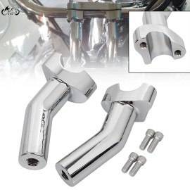 Unbranded Chrome 4.5" Pullback Handlebar Risers For Harley Dyna Sportster Softail 1" Bar