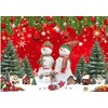 CHAIYA 7x5ft Christmas Red Backdrop Merry Christmas Backdrop Banner Red