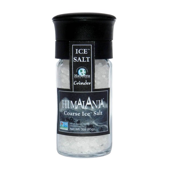 NATIERRA Himalania Himalayan Coarse Ice Salt Grinder | Unrefined & Non-GMO | 3 Ounce