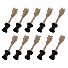 BestSaller 1232 Wooden Safety Arrow for Children Blowpipe & Crossbow, Natural/Black (Pack of 10)