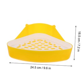 VILLFUL Rabbit Litter Box for Small Animals Durable Pet Toilet Trainer with Heightened Fence Design Leak Easy to Clean for Rabbits Guinea Pigs and Hamsters