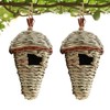 Pack of 2 Grass Bird Nest, Bird Nest Grass, Hand-Woven