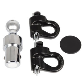 LSAILON 2-5/16 Gooseneck Trailer Hitch Ball Kit 60639 Safety Chain Kit Heavy Duty Hitch Kit Compatible with for Sierra 2500 HD 2016-2020 for Sierra 3500 HD 2016-2020 for Titan XD 2016-2023