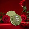 U·helper Velvet Ring Box, 3 Slots Octagonal Jewelry Ring Gift