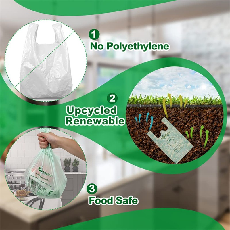 OrangeBio 3 Gallon Compostable Trash Bags, 100 Count, Food Grade,
