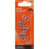 Hardware Essentials 851871 Zinc S-Hooks 0.092" x 3/4"