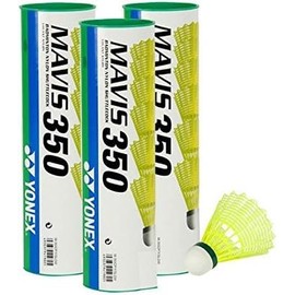 Yonex Mavis 350 Badminton Ball Set of 5 x 6 = 30 Yellow Nylon Shuttlecock GREEN/Slow