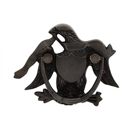 Liberty Eagle Front Door Knocker 5.25" H X 7" W Solid Brass Dark Oil Rubbed Bronze Finish Decorative Entry Door Knocker Antique Metal Knockers with Mounting Hardware Renovators Supply Manufacturing
