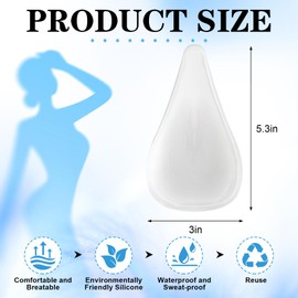 Geyoga 8 Pcs Camels Pads Toes Concealer Seamless Hider Reusable Silicone Anti Camels Cover Insert Guard for Women Girls(Clear)