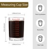 GLASKEY 2 Pack Shot Glass Measuring Cup Set,3 oz/90ml Liquid