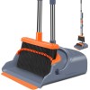 kelamayi Upgrade Broom and Dustpan Set, Self-Cleaning with Dustpan Teeth,