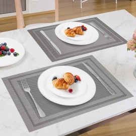 SueH Design Woven Place Mats, Place Mats Set of 4 / 8 Vinyl 45 x 30 cm