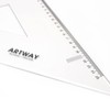 Artway Professional Acrylic Set Square - 45 degree - 25cm