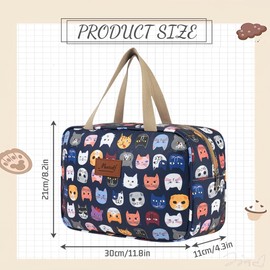 Aucuu Toiletry Bag, Large Full Size Toiletry Bag, Travel Hand-Held Make up Wash Bags, Portable Waterproof Toile-Try Kit, Bathroom Storage Case, Cosmetic Organizer for Travel, Camping for Women Girl