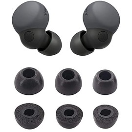 ALXCD Foam Eartips Compatible with Sony LinkBuds S WFLS900N/B Earbuds, S/M/L 3 Sizes 3 Pairs Soft Memory Foam Ear Tips Earbuds Replacement Foam Ear Tips, Compatible with LinkBuds S, Black sml