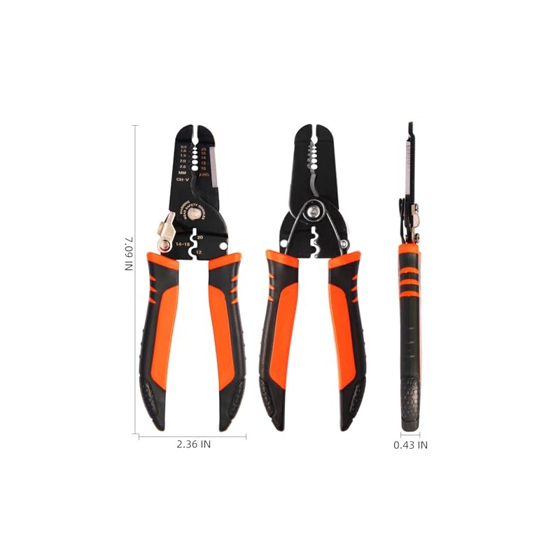 Wire Stripper, 3-rd Generation Wire Strippers or Crimping Tool, 5-IN-1