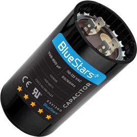 BlueStars 708-850 uf MFD 50/60 Hz 110-125 VAC Volts Round Start Capacitor by Blue Stars - Universal Fit for Air Conditioner and Other Electric Motor Applications - Pack of 1