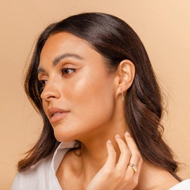 PAVOI 14K Yellow Gold Plated 925 Sterling Silver Post Huggie With Dangle | Small Hoop Earrings With Posts For Women | Trendy Star Dangle Hoop Earrings | Huggie Earrings