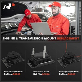 A-Premium 3PCS Engine Motor Mount and Transmission Mount Kit Compatible with Nissan Frontier 2005-2019, Pathfinder 2005-2012, Xterra 2005-2015, 4.0L, 4WD