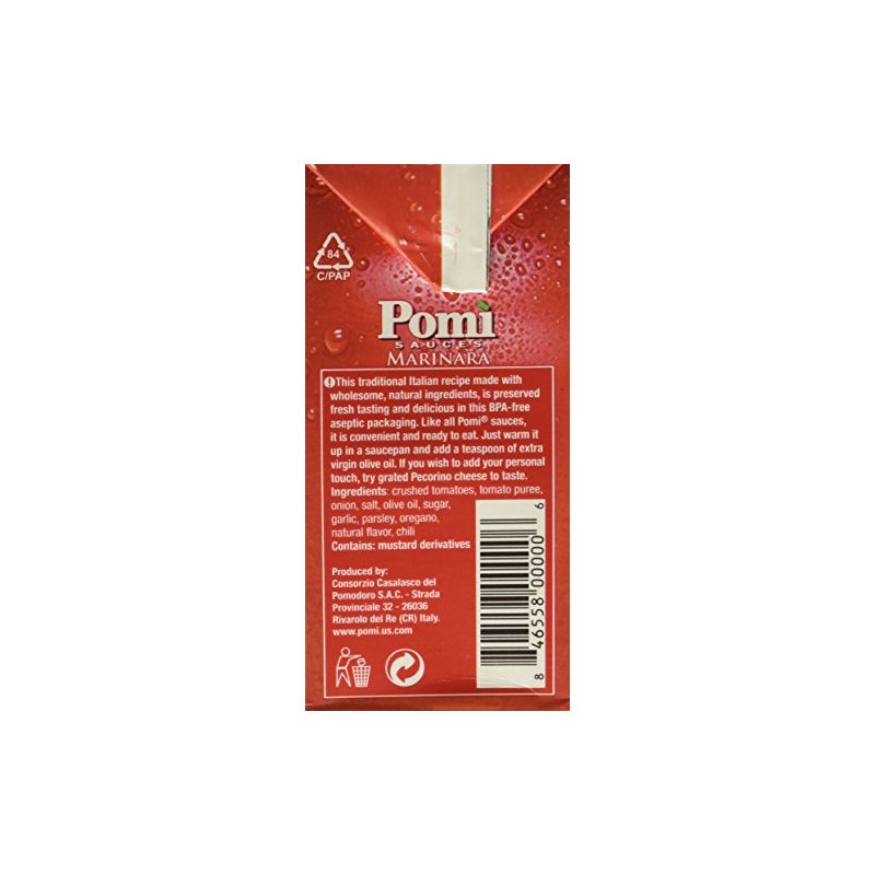 Pomi USA Inc Sauce, Marinara, 26.46 Ounce (Pack of 4)