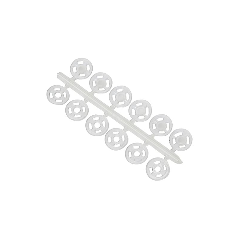 Prym 347155 Sew-On Snap Fasteners plastic, White, 2 x 1