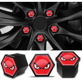 Biomar Labs Set of 20pcs Car Wheel Nut Caps Bolt Cover 19mm Universal with Removal Tool Red No Fear Eyes LC 13