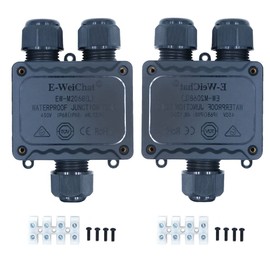 ZONADAH Pack of 2 3-Way Y-Type IP68 Waterproof Electrical Cable Wire Connector Junction Box 450V 41A 4M Depth 9-12 mm Outdoor Garden Lighting Wiring