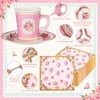 Honeydak 250 Pcs Tea Party Disposable Cups and Saucers Set