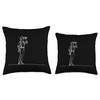 Binoculars One Line Art Drawing Bird Watching Throw Pillow