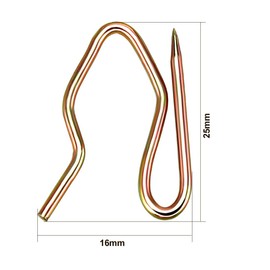 sourcing map Curtain Hooks Metal Pin-On Drapery Hooks Bronze Tone 1 Inch Length for Window Curtain, Door Curtain and Shower Curtain 50 Pcs