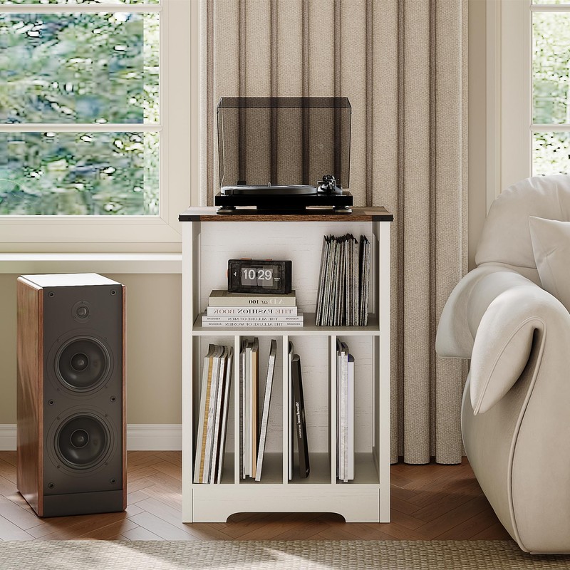 ChooChoo Record Player Stand, Vinyl Record Storage Cabinet, Turntable Stand