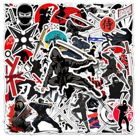 50PCS NINJA Stickers,Anime Stickers,Teens Boys and Girls Sticker Pack Vinyl Skateboard Guitar Door Laptop Luggage Car Bike Water Bottle Birthday Party Supplies Stickers