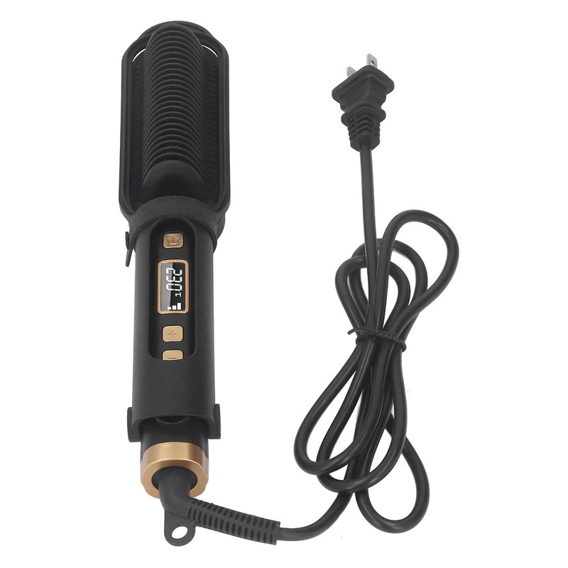 LED Hair Straightening Brush Negative Ion Adjustable Temperature Automatic Straight