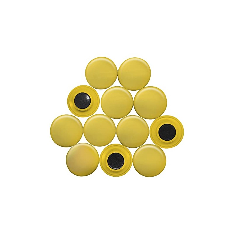 Magnet Expert® Large Yellow Notice Board/Planning Magnet (40mm dia x