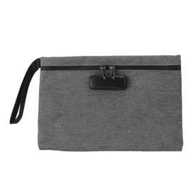 Activated Carbon Smell Proof Bag Portable Odor Proof Stash Bag with Combination Lock for Travel Business Trip Gray
