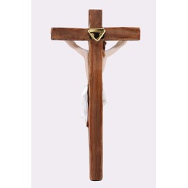 Comfy Hour 7" Jesus Christ Nailed On The INRI Cross Resin Wall Crucifix Home Chapel Decoration